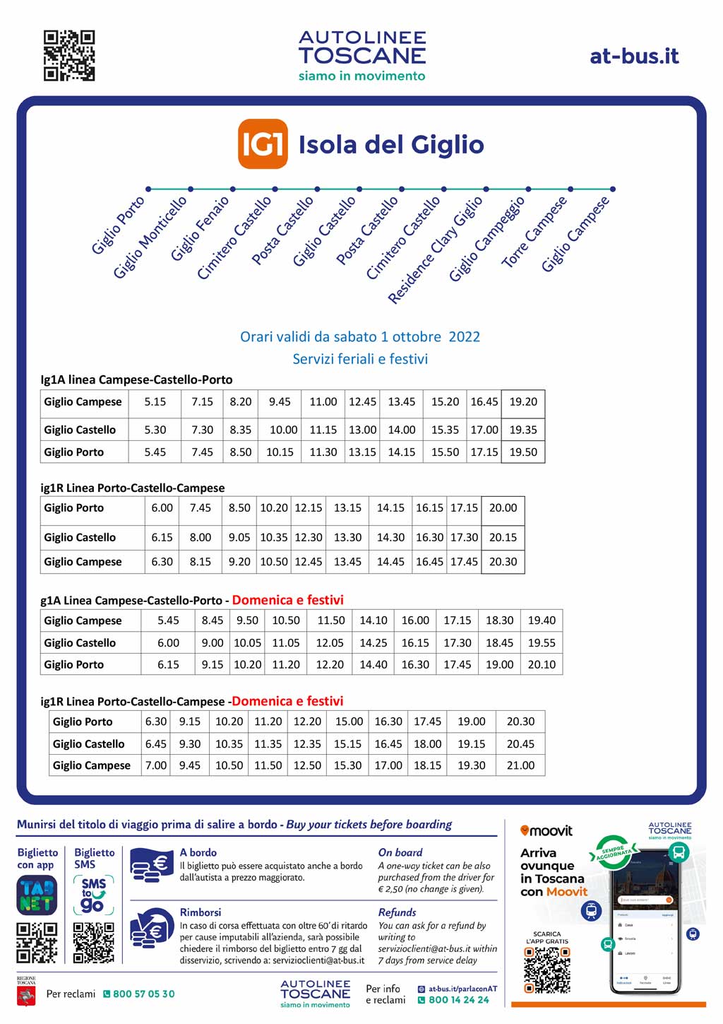 AT Orari IG1 orario feriale valido dal 1 ottobre 2022