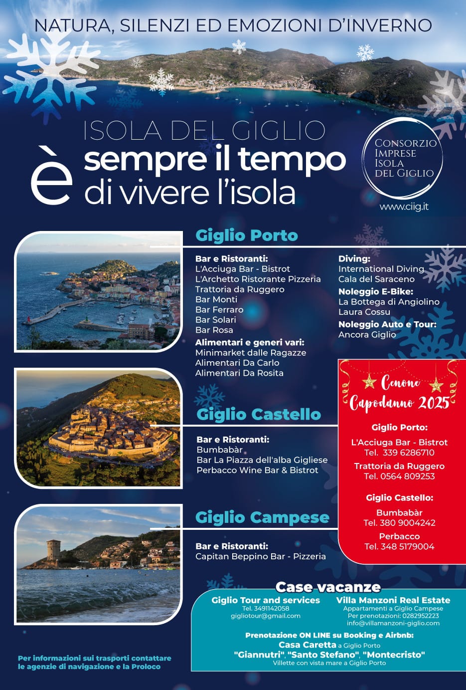 locandina Promozione invernale Consorzio Imprese Isola del Giglio 